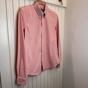 Rugby Ralph Lauren Y2K Pink Button-Down Preppy Oxford Shirt Collegiate Sz 4